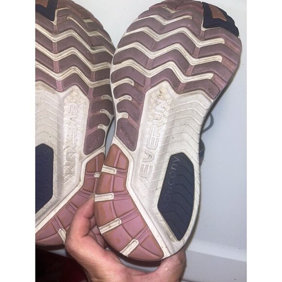 Saucony Womens Ride ISO Blue Purple Everun Running Gym Shoes Size 8.5 - Picture 7 of 15